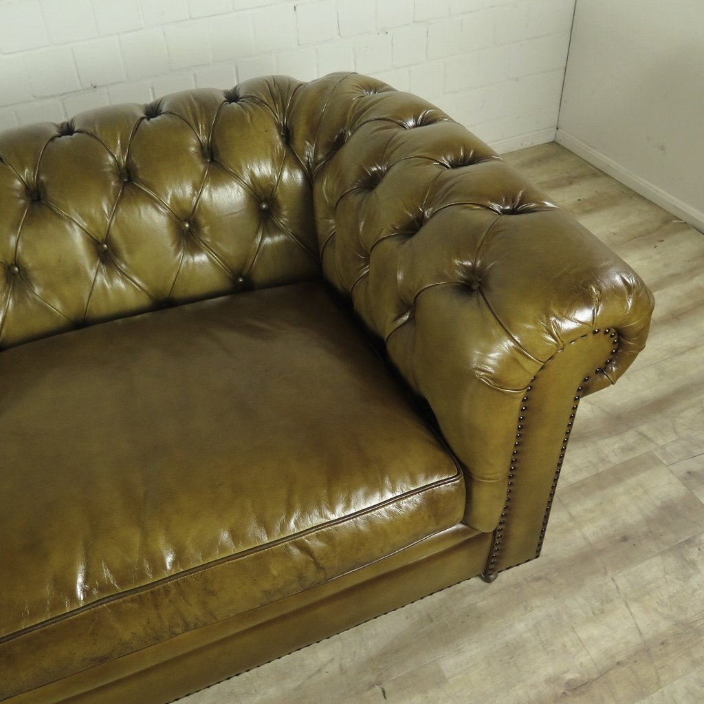 Chesterfield Sofa Couch Leder Lime 2.40 m
