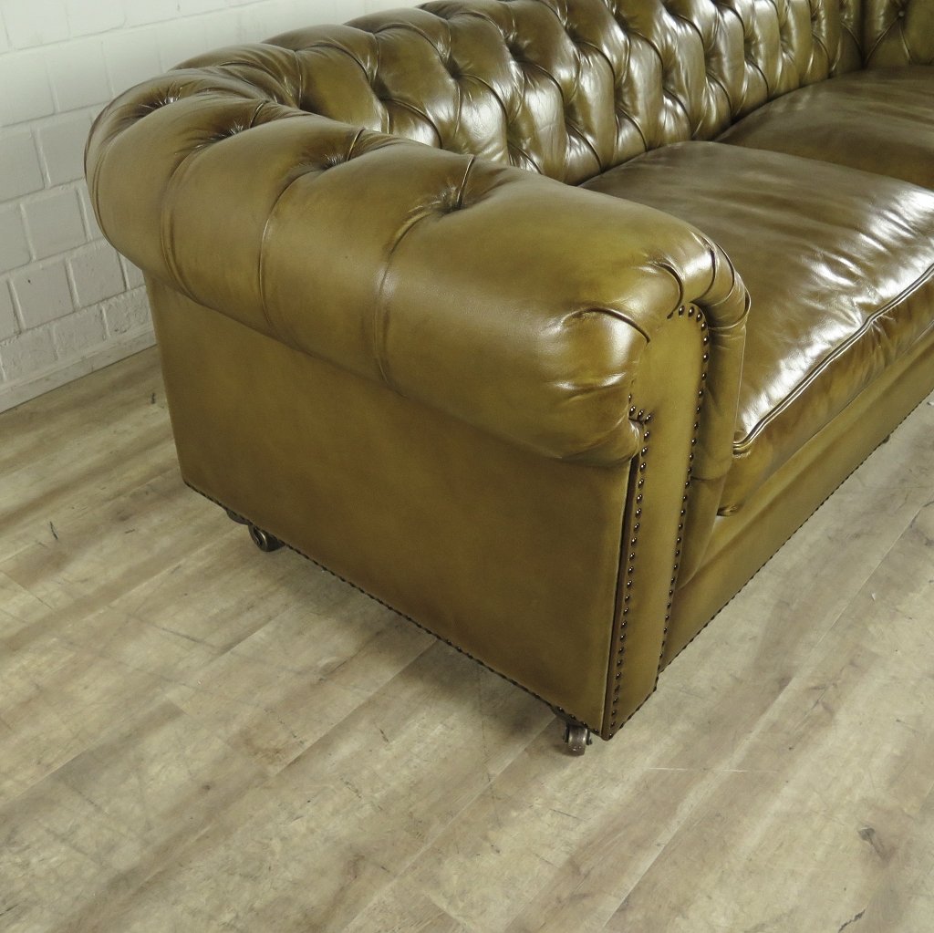 Chesterfield Sofa Couch Leder Lime 2.40 m