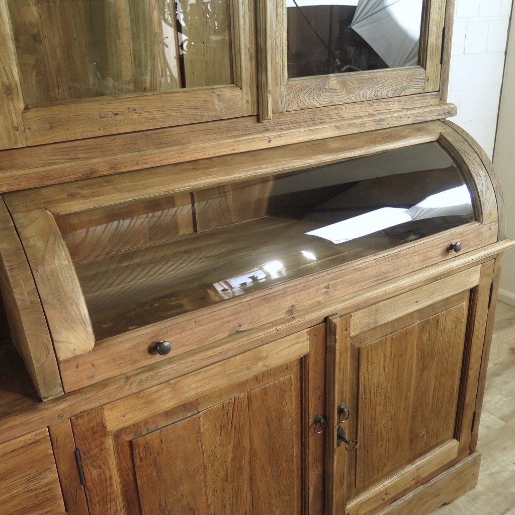 Buffetschrank Vitrine 3,14 m Teakholz