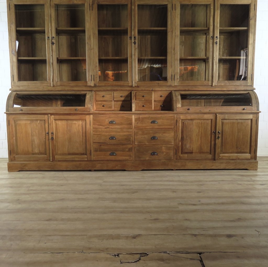 Buffetschrank Vitrine 3,14 m Teakholz