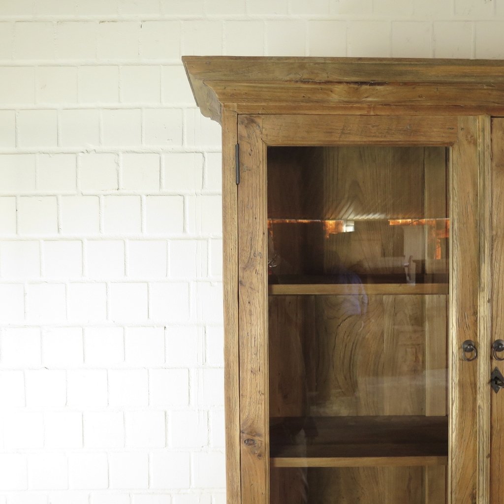 Buffetschrank Vitrine 3,14 m Teakholz