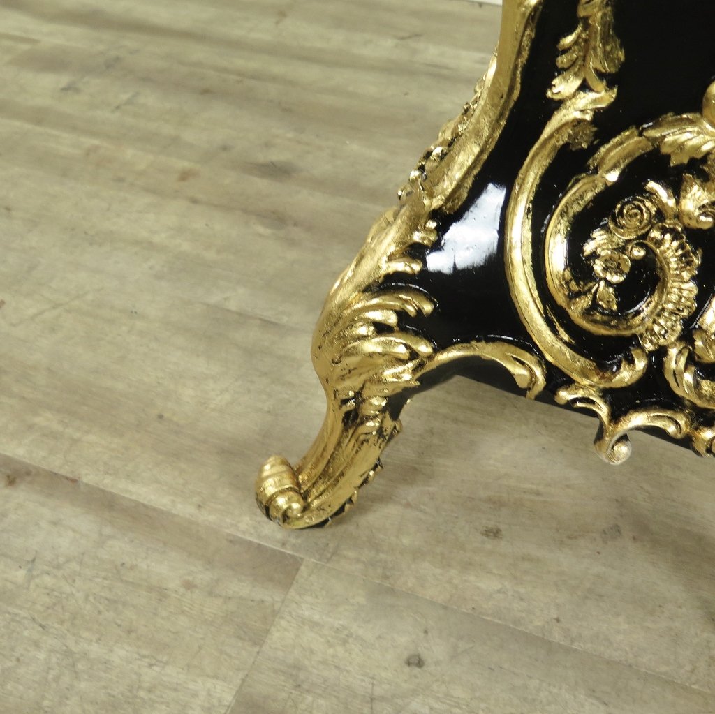 Säule Pfeiler Marmor Schwarz-Gold 1,07 m