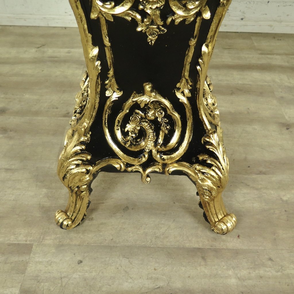 Säule Pfeiler Marmor Schwarz-Gold 1,07 m