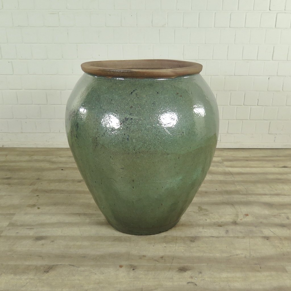 Pflanzkübel Blumenkübel Terracotta Grün Ø 0,70 m