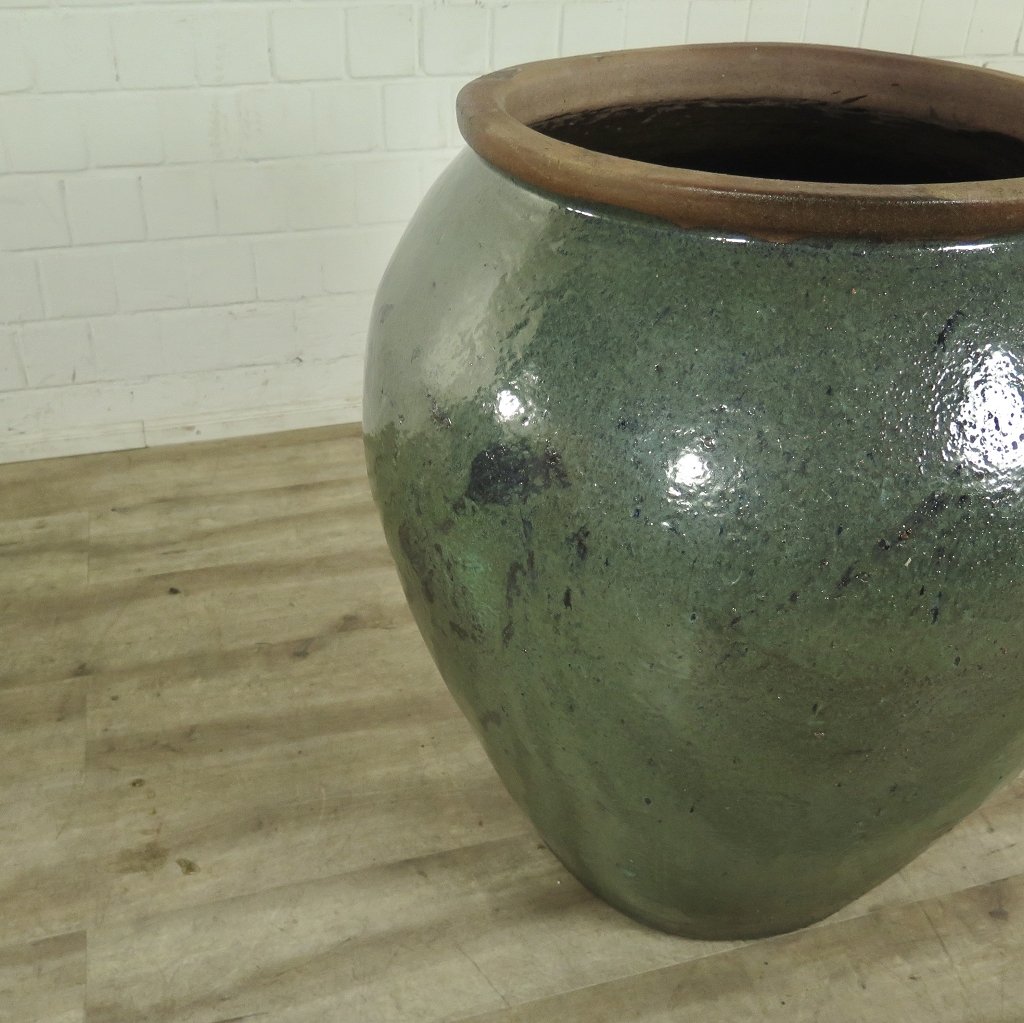 Pflanzkübel Blumenkübel Terracotta Grün Ø 0,70 m