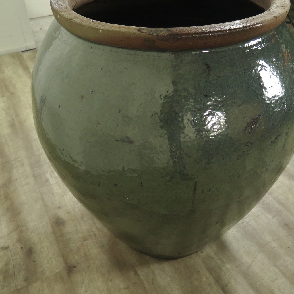 Pflanzkübel Blumenkübel Terracotta Grün Ø 0,70 m