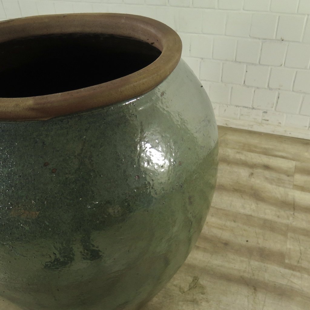 Pflanzkübel Blumenkübel Terracotta Grün Ø 0,70 m