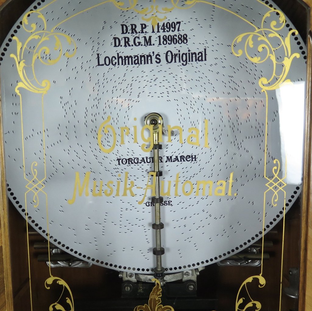 Spieluhr Lochmann Musik-Automat Gründerzeit 1890 Nussbaum