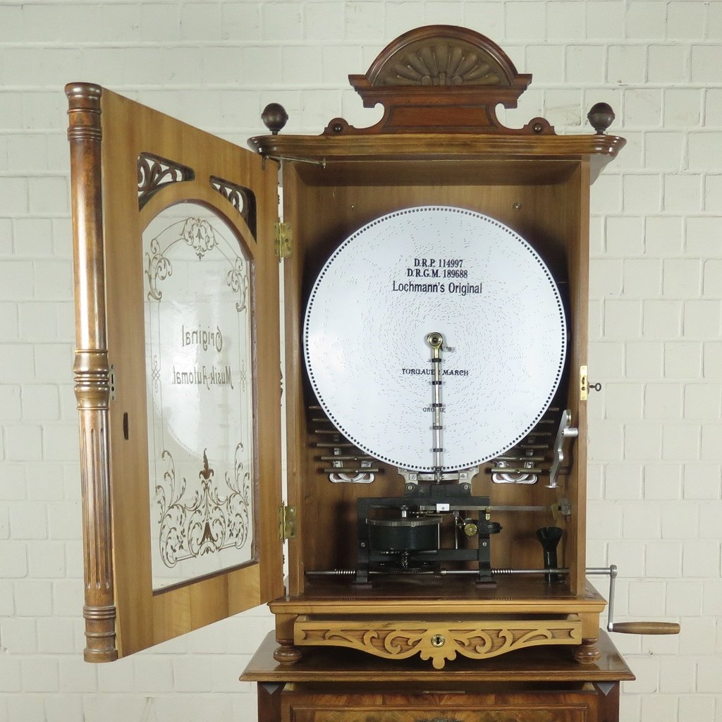 Spieluhr Lochmann Musik-Automat Gründerzeit 1890 Nussbaum