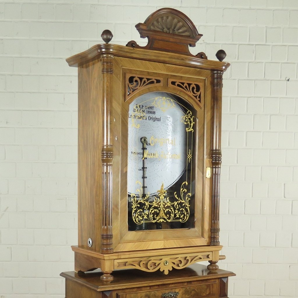 Spieluhr Lochmann Musik-Automat Gründerzeit 1890 Nussbaum