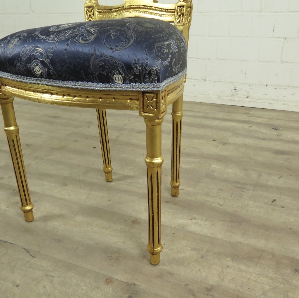 Stuhl Gold - Blau