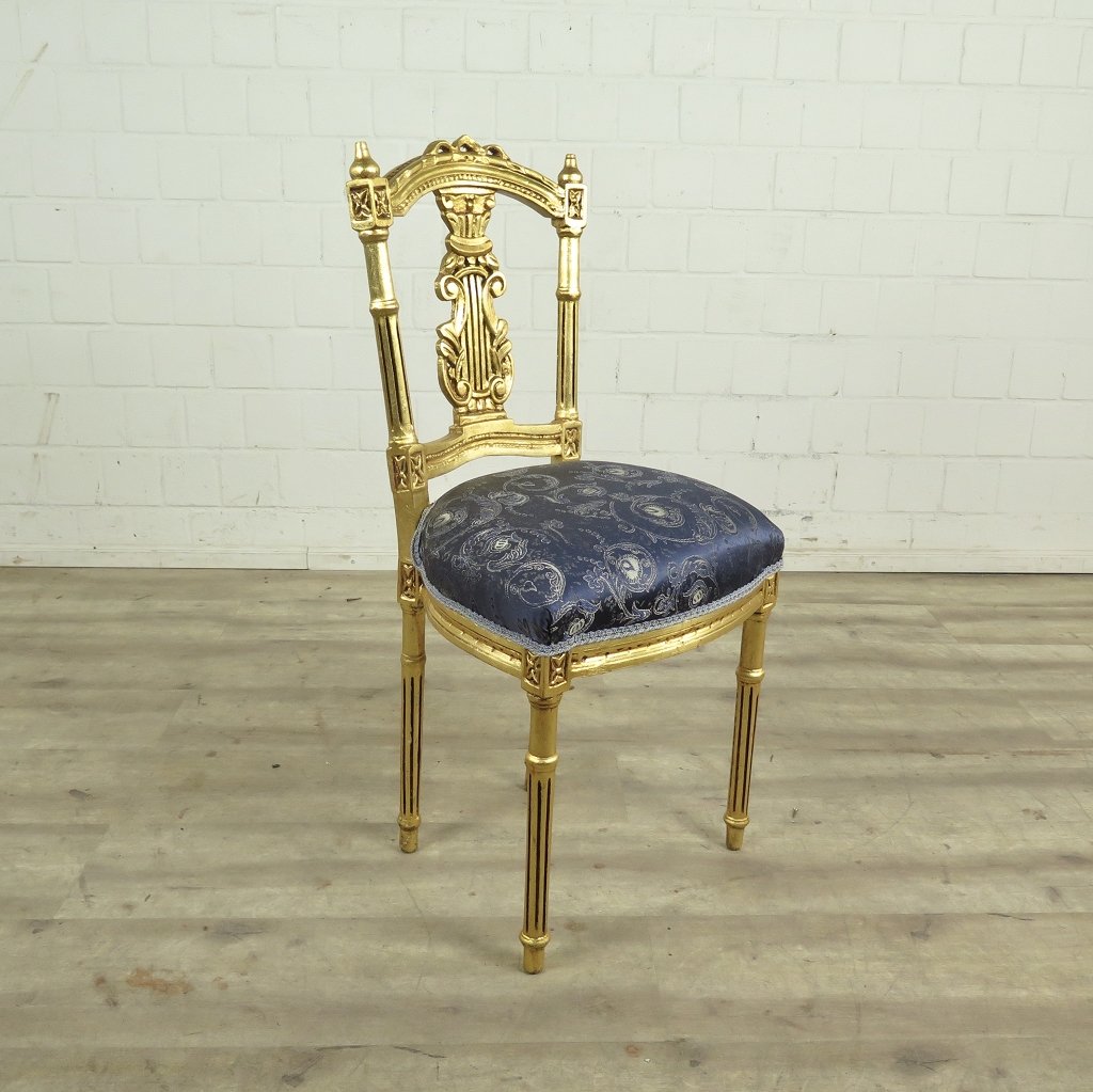 Stuhl Gold - Blau