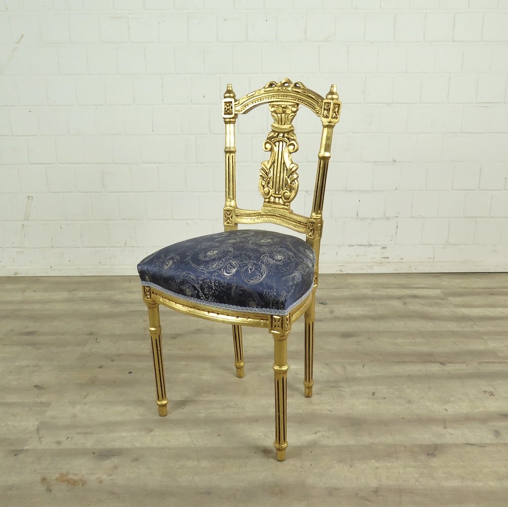 Stuhl Gold - Blau