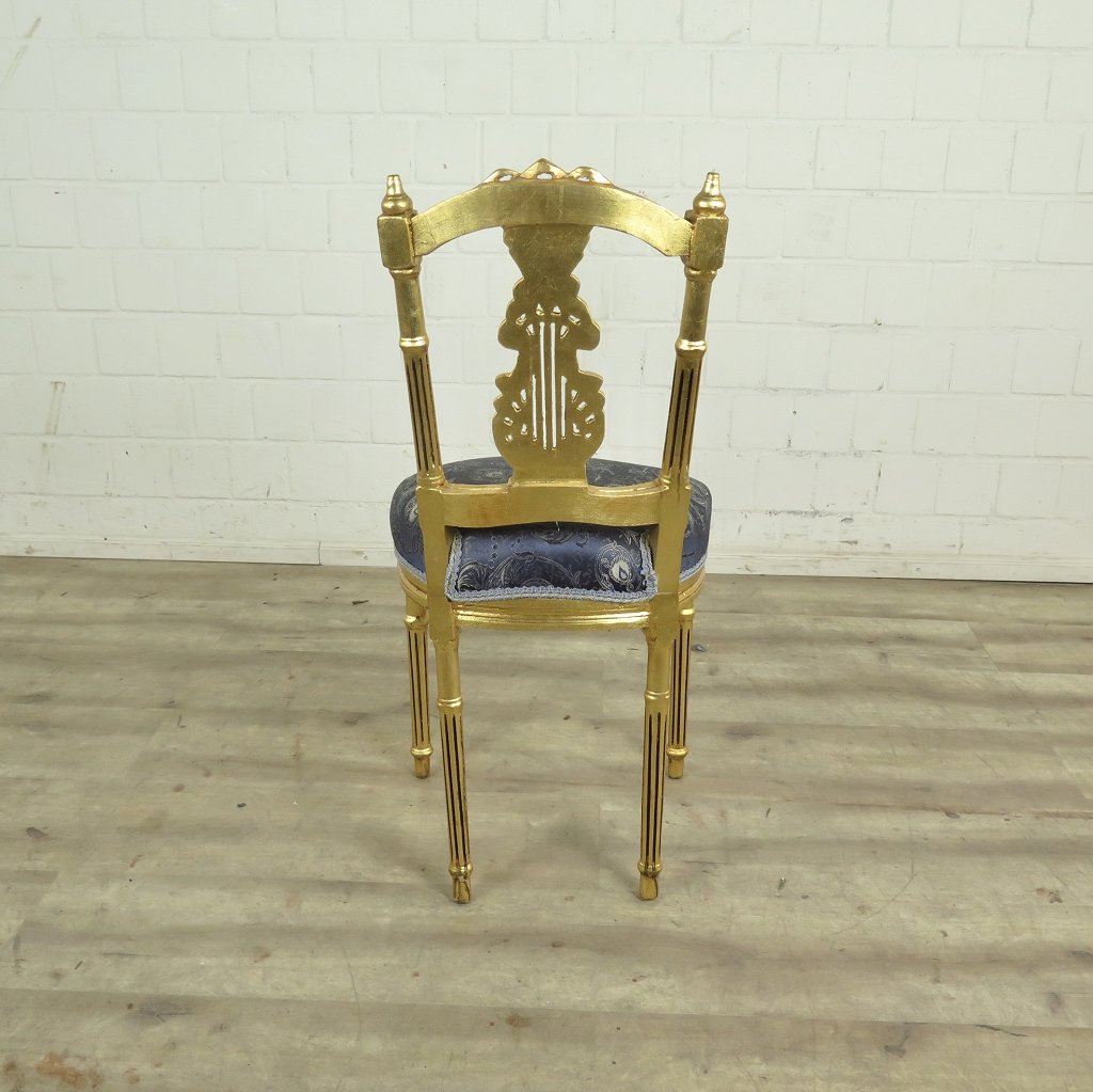 Stuhl Gold - Blau