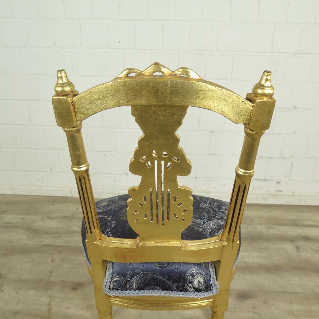 Stuhl Gold - Blau