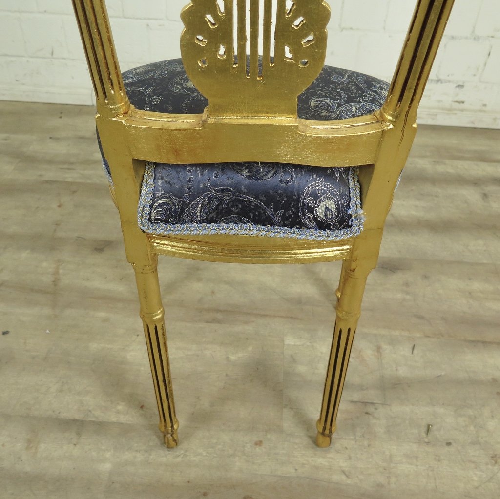 Stuhl Gold - Blau