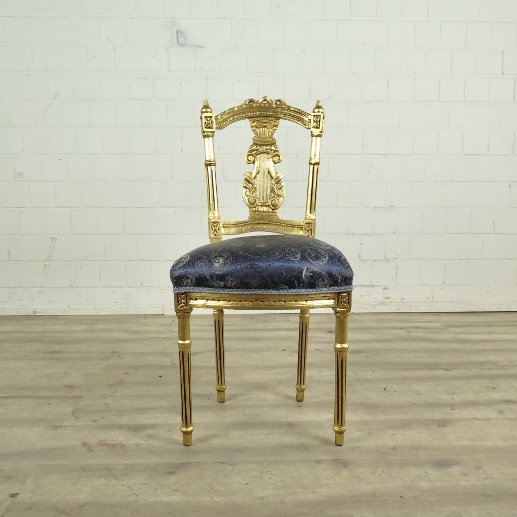 Stuhl Gold - Blau