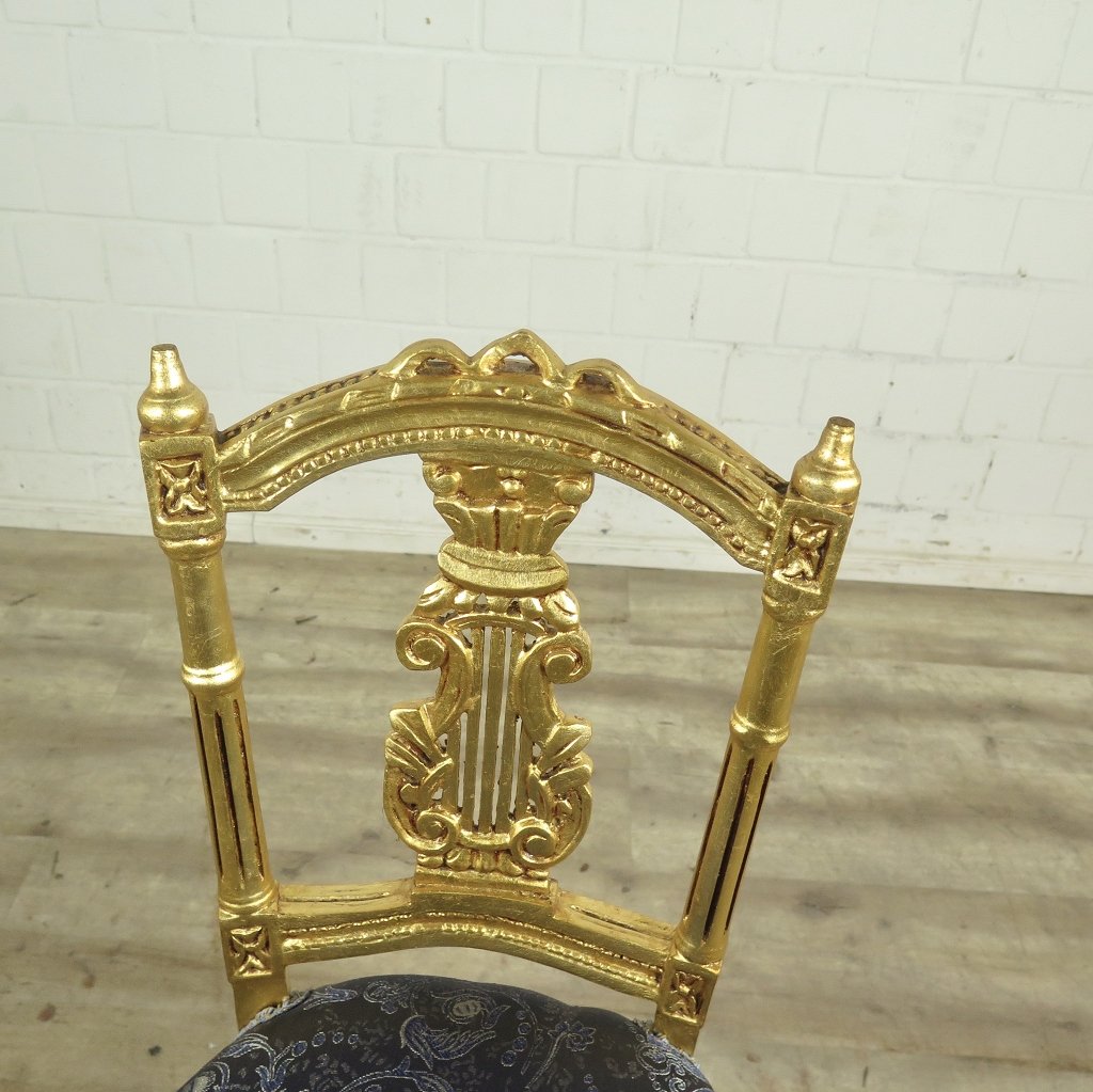 Stuhl Gold - Blau
