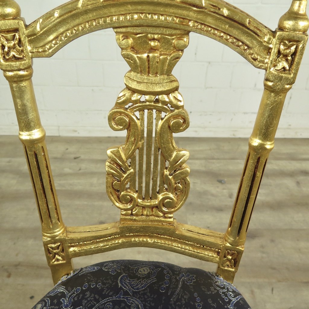 Stuhl Gold - Blau