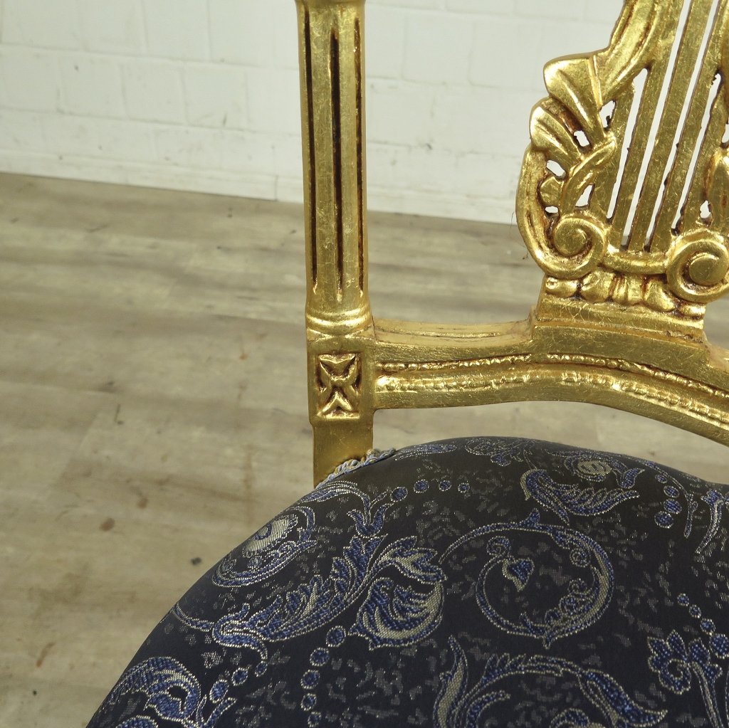 Stuhl Gold - Blau