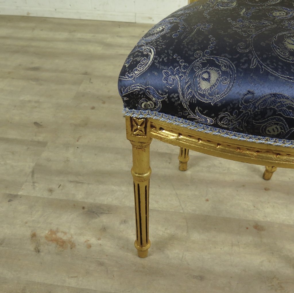 Stuhl Gold - Blau