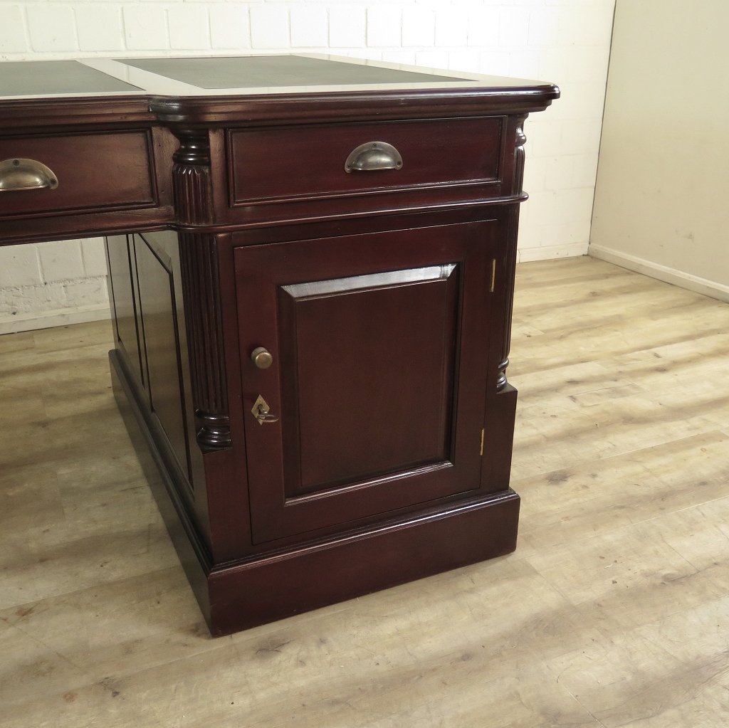 Schreibtisch doppelseitig Mahagoni 1,80 m