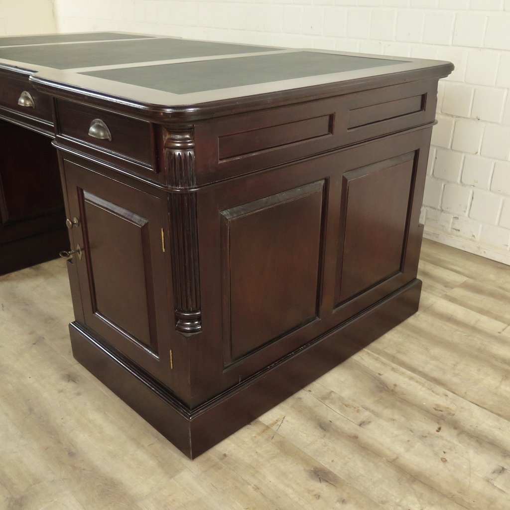 Schreibtisch doppelseitig Mahagoni 1,80 m