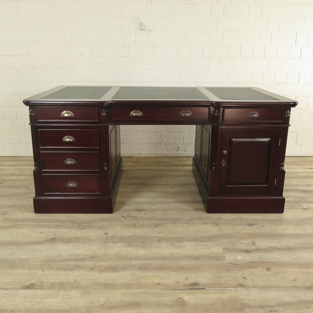 Schreibtisch doppelseitig Mahagoni 1,80 m
