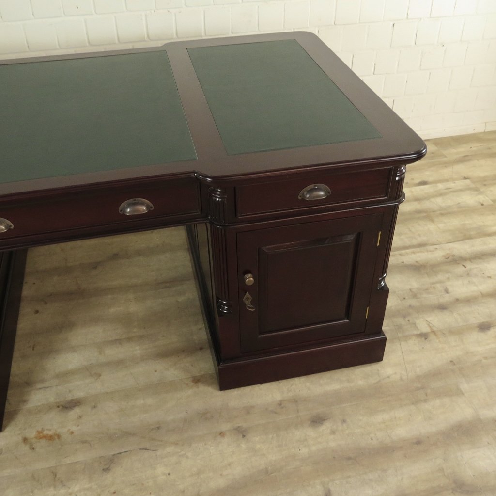 Schreibtisch doppelseitig Mahagoni 1,80 m