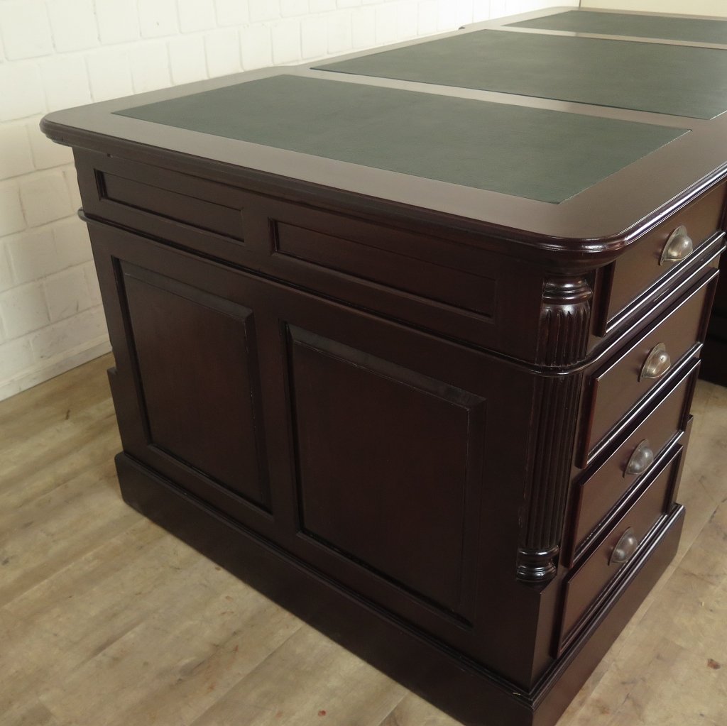 Schreibtisch doppelseitig Mahagoni 1,80 m