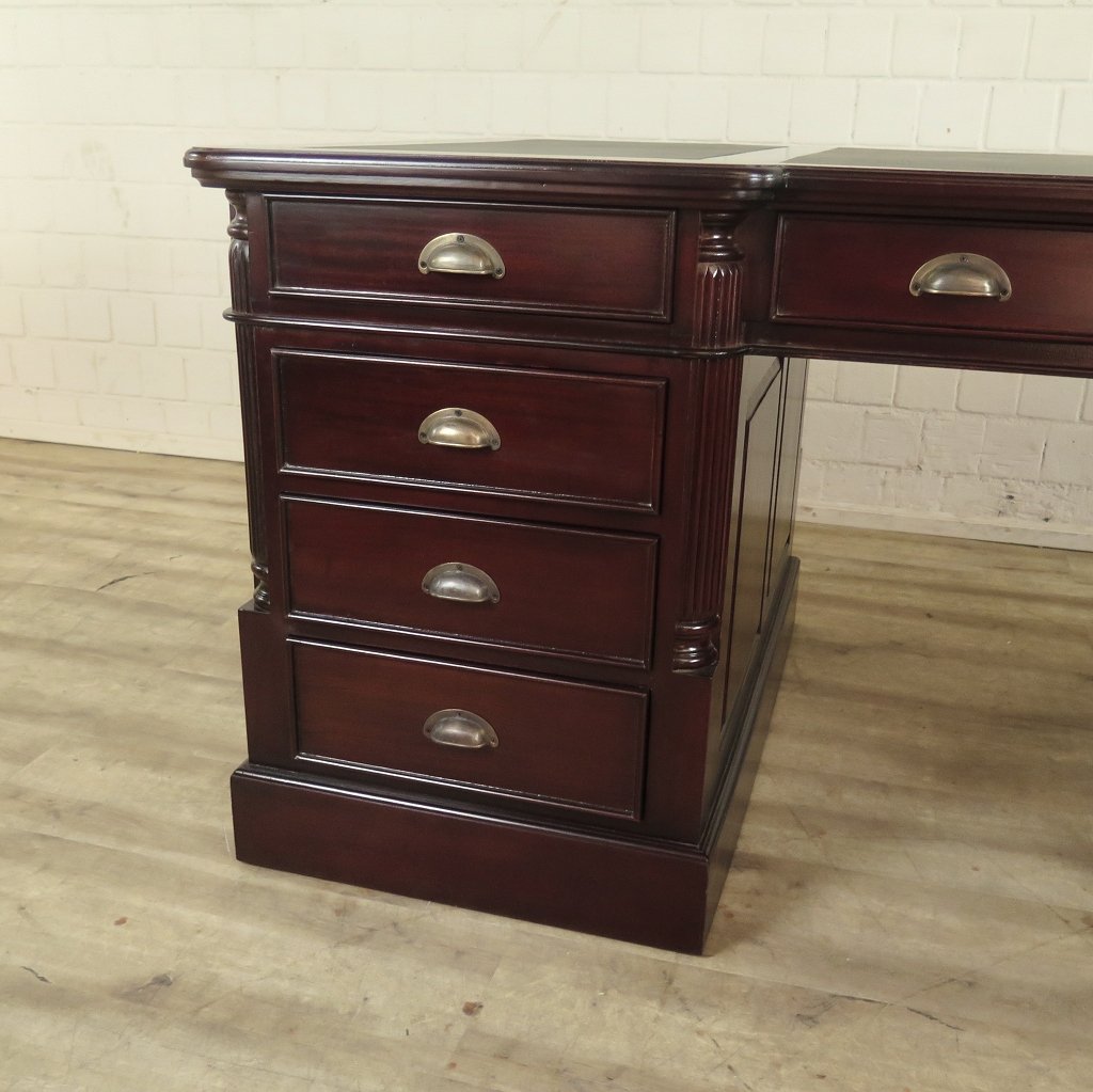 Schreibtisch doppelseitig Mahagoni 1,80 m