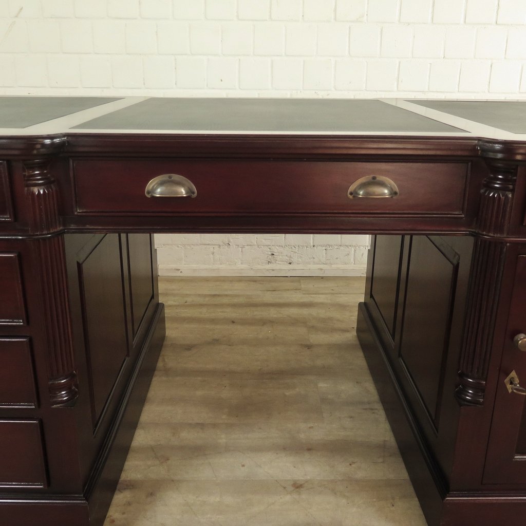 Schreibtisch doppelseitig Mahagoni 1,80 m