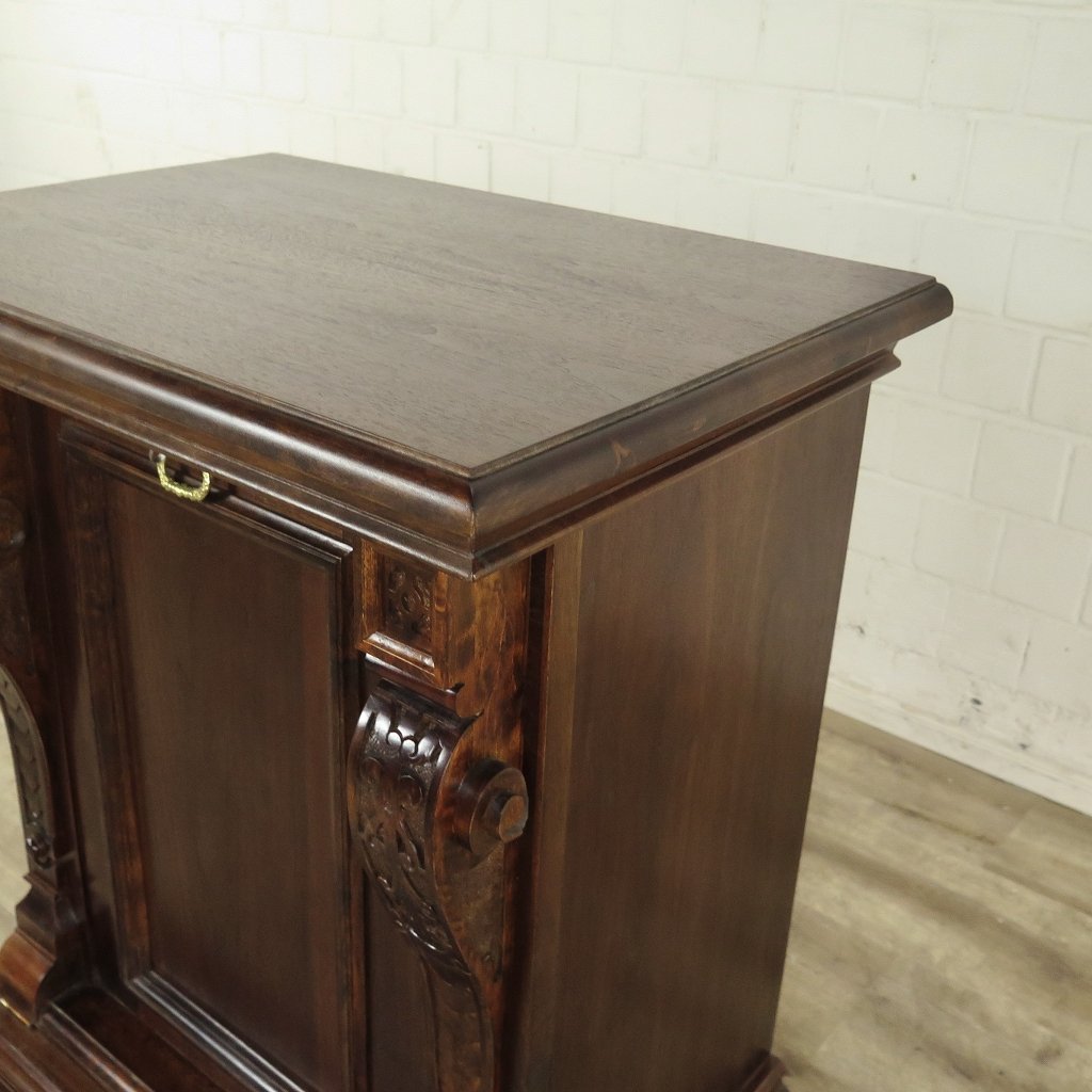 Unterschrank Schrank Spieluhr Gründerzeit 1880 Nussbaum