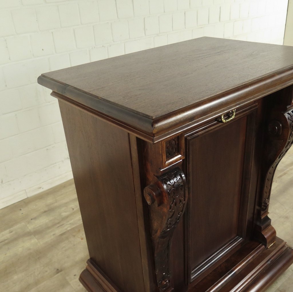 Unterschrank Schrank Spieluhr Gründerzeit 1880 Nussbaum