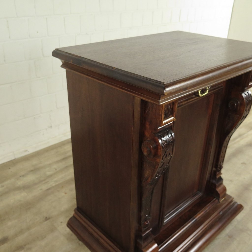 Unterschrank Schrank Spieluhr Gründerzeit 1880 Nussbaum