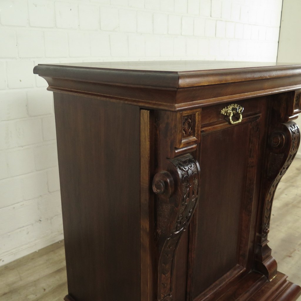 Unterschrank Schrank Spieluhr Gründerzeit 1880 Nussbaum