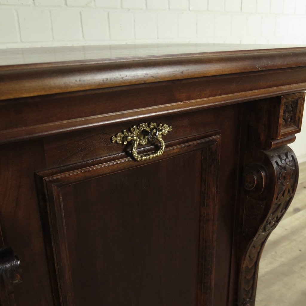 Unterschrank Schrank Spieluhr Gründerzeit 1880 Nussbaum