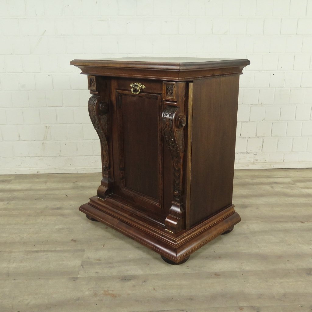 Unterschrank Schrank Spieluhr Gründerzeit 1880 Nussbaum