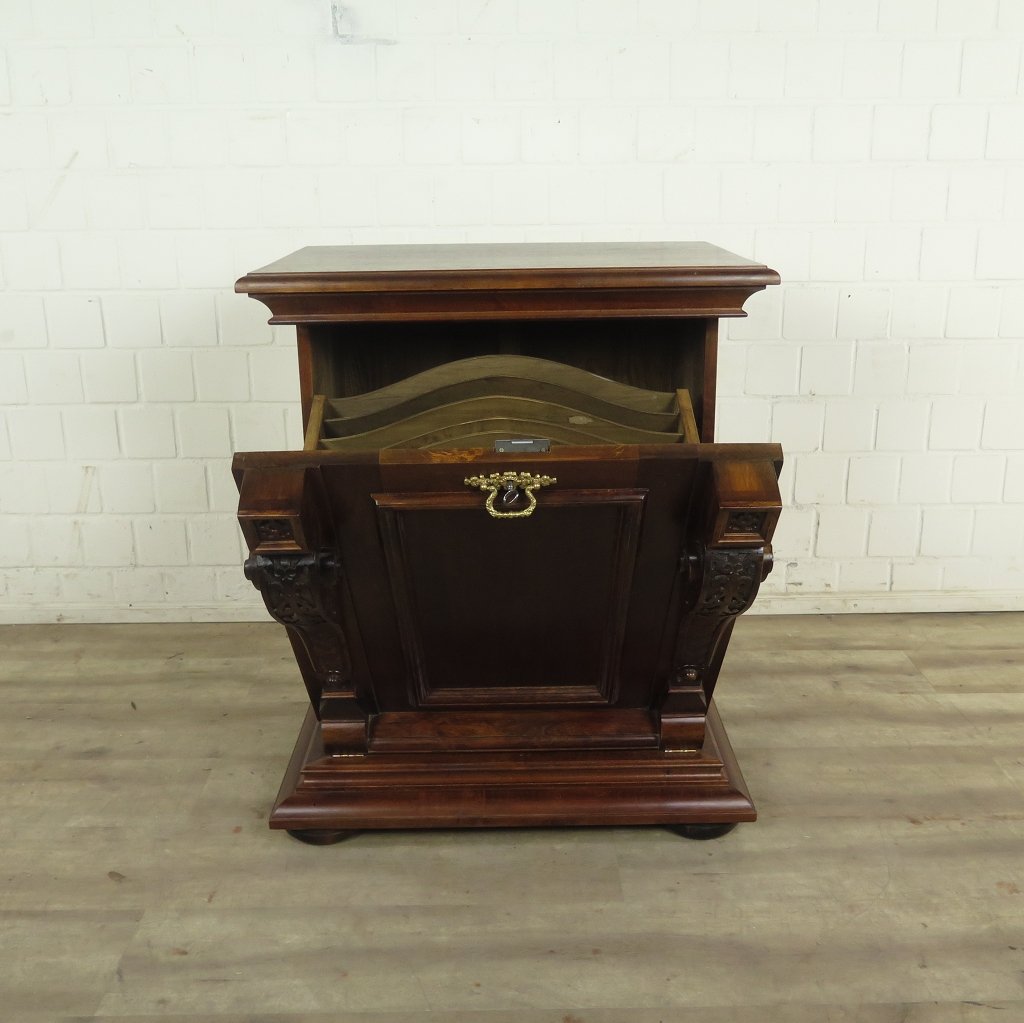 Unterschrank Schrank Spieluhr Gründerzeit 1880 Nussbaum
