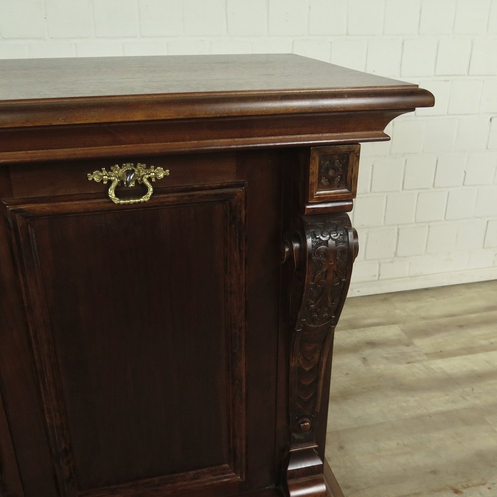 Unterschrank Schrank Spieluhr Gründerzeit 1880 Nussbaum