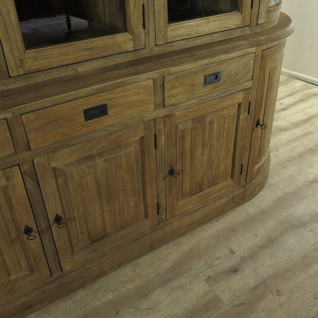 Vitrine Bücherschrank Teakholz 2,40 m