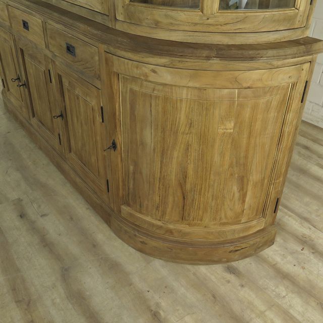 Vitrine Bücherschrank Teakholz 2,40 m