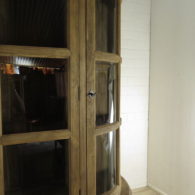 Vitrine Bücherschrank Teakholz 2,40 m