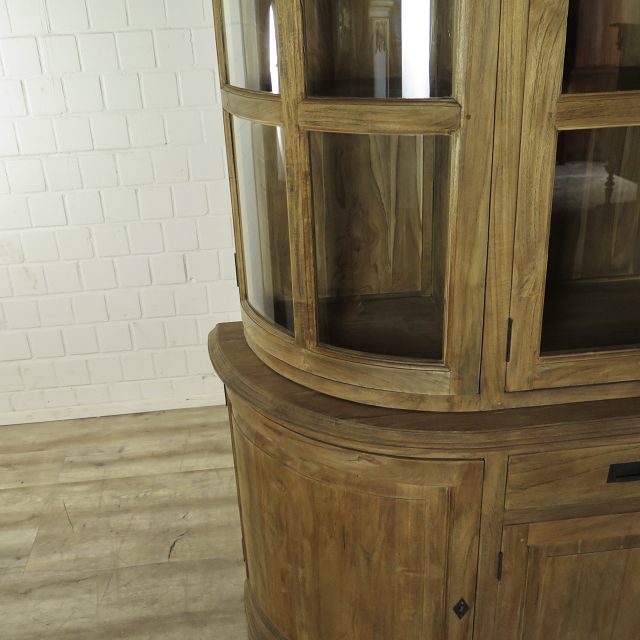 Vitrine Bücherschrank Teakholz 2,40 m