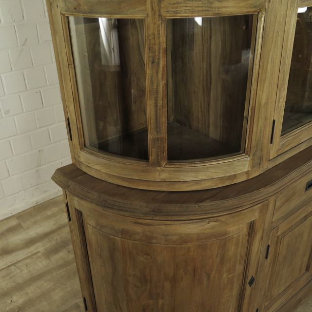 Vitrine Bücherschrank Teakholz 2,40 m