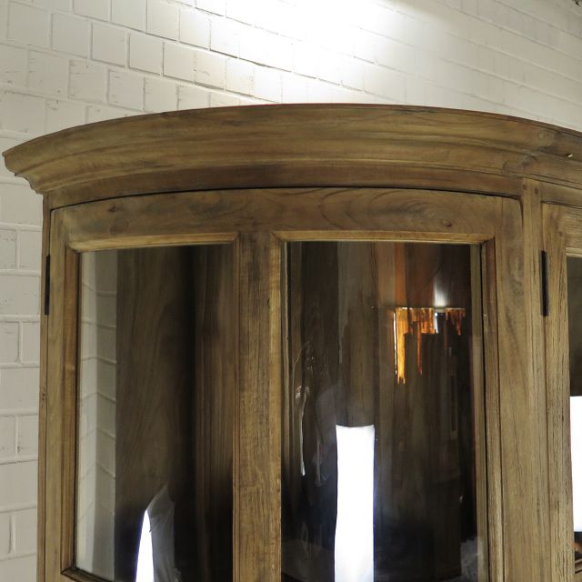 Vitrine Bücherschrank Teakholz 2,40 m