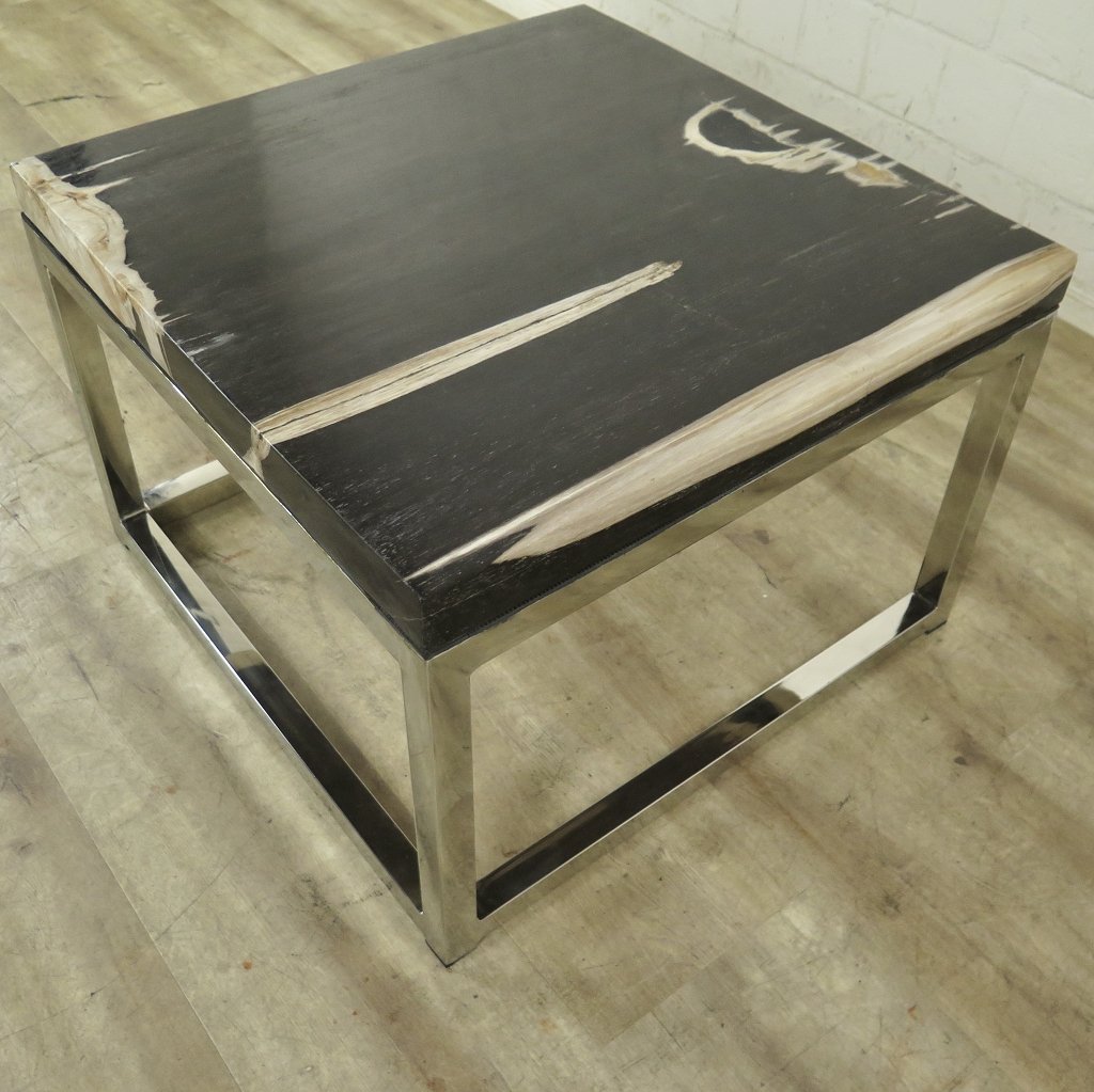 Beistelltisch Fossil versteinertes Holz 0,60 m x 0,60 m