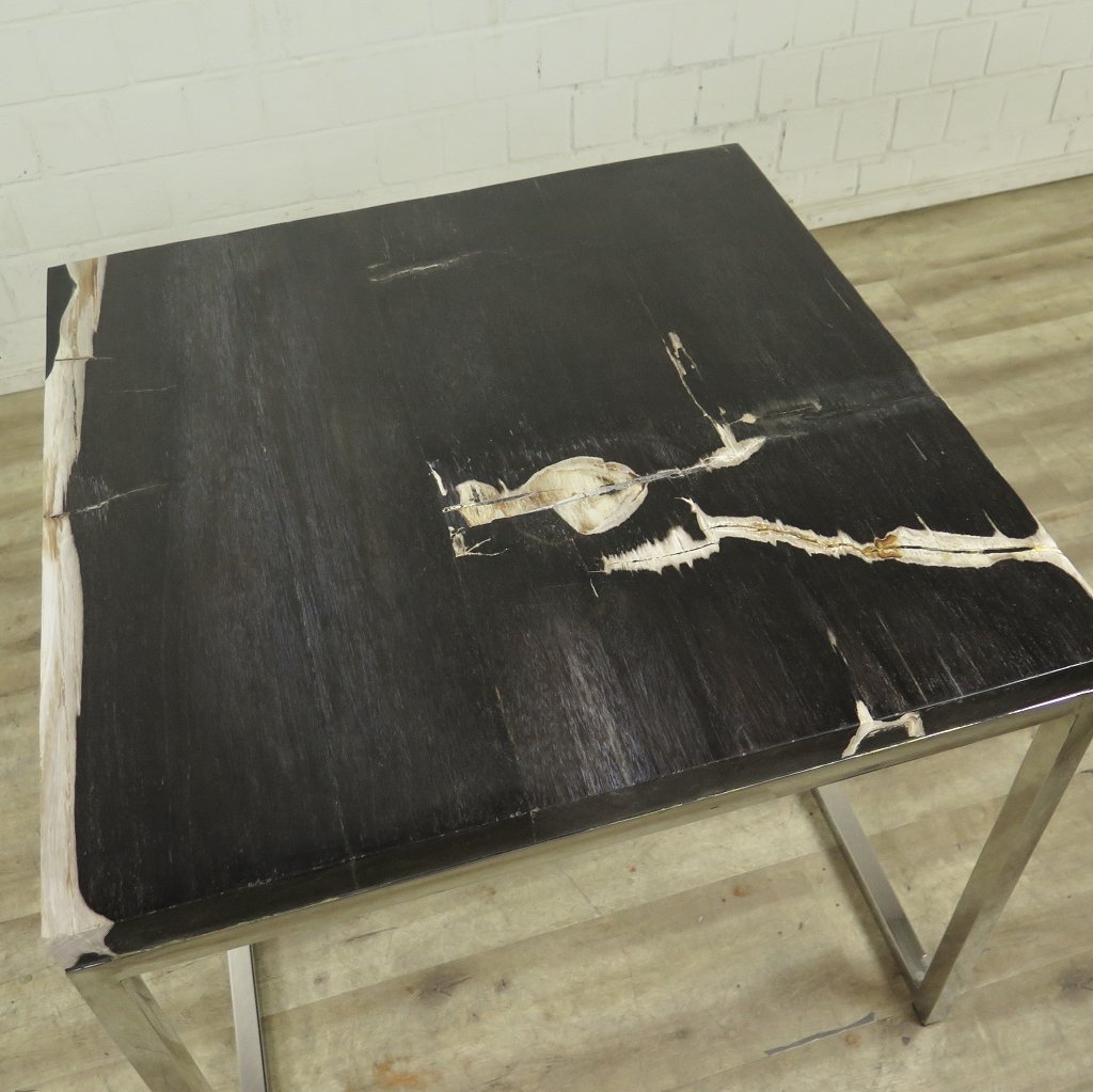 Beistelltisch Fossil versteinertes Holz 0,80 m x 0,80 m
