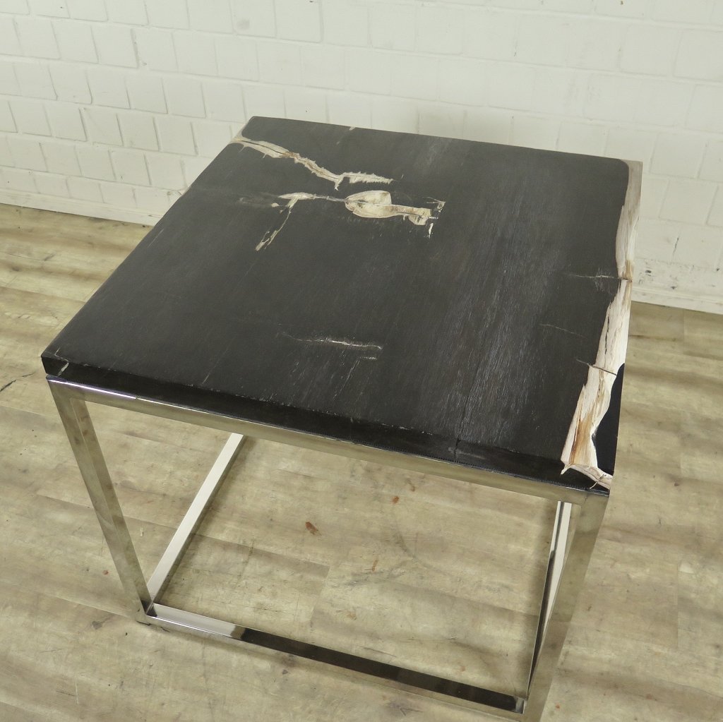 Beistelltisch Fossil versteinertes Holz 0,80 m x 0,80 m