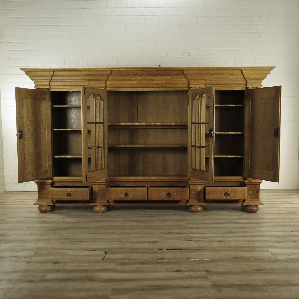 Vitrine Schrank Eiche 3,07 m